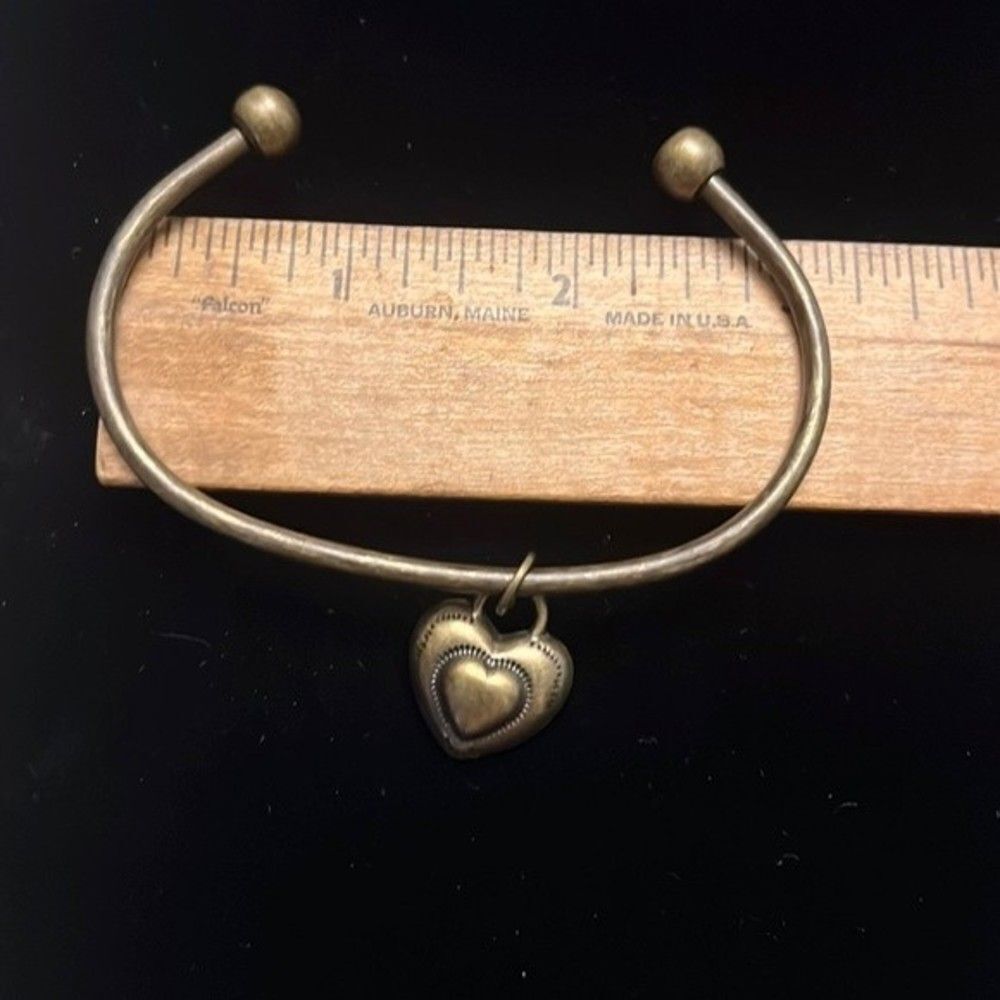 Cuff Bracelet with Removable "Heart" Charm - Picture 4 of 4